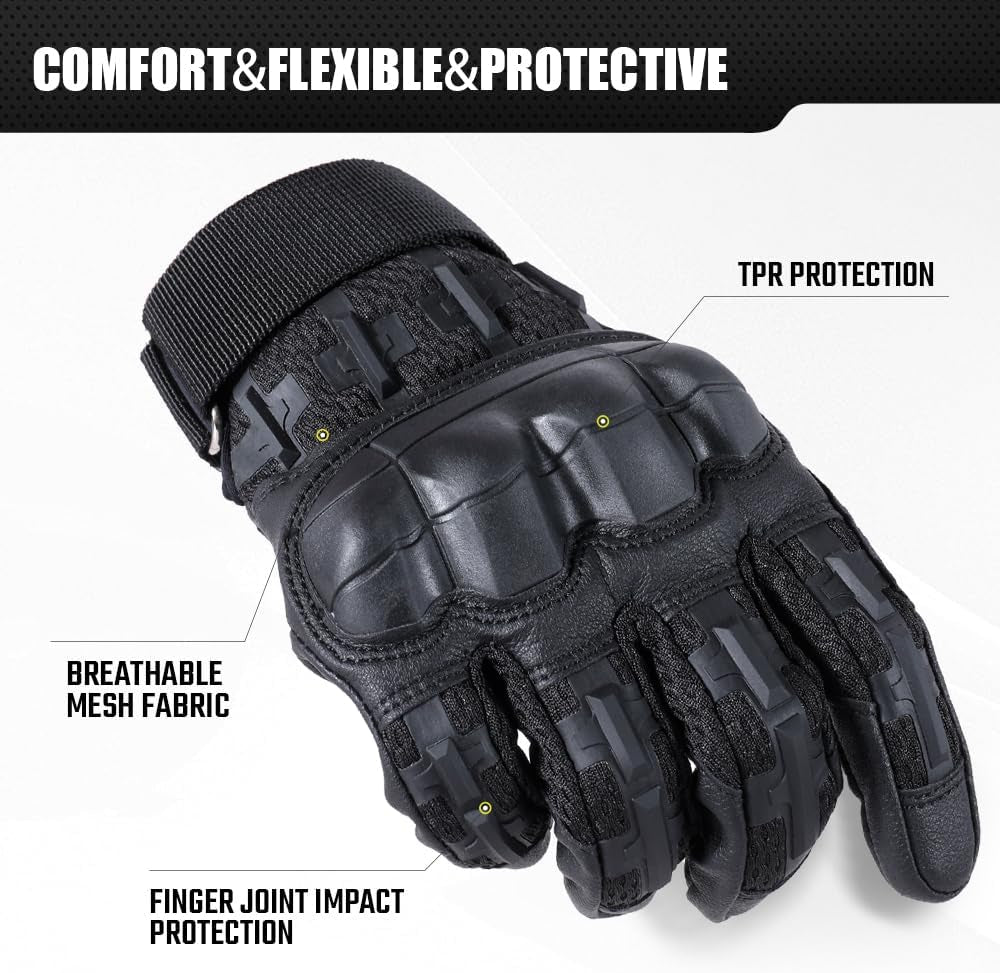 Gants De Moto - Ecran Tactile, Antidérapants, Protection Gants De Moto, Escalade, Motocross, Scooter Et Autres Sports De Plein Air
