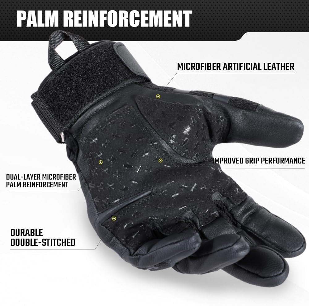 Gants De Moto - Ecran Tactile, Antidérapants, Protection Gants De Moto, Escalade, Motocross, Scooter Et Autres Sports De Plein Air