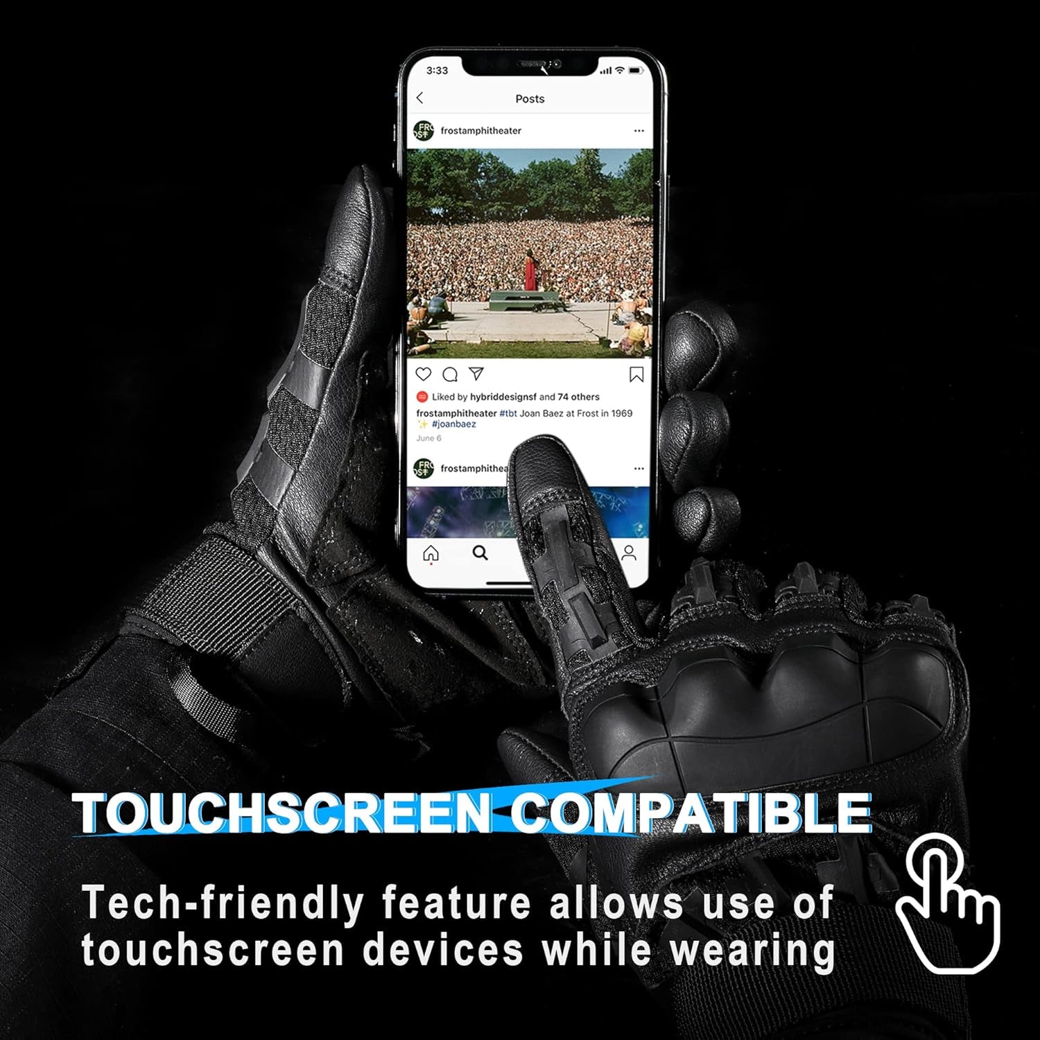 Gants De Moto - Ecran Tactile, Antidérapants, Protection Gants De Moto, Escalade, Motocross, Scooter Et Autres Sports De Plein Air
